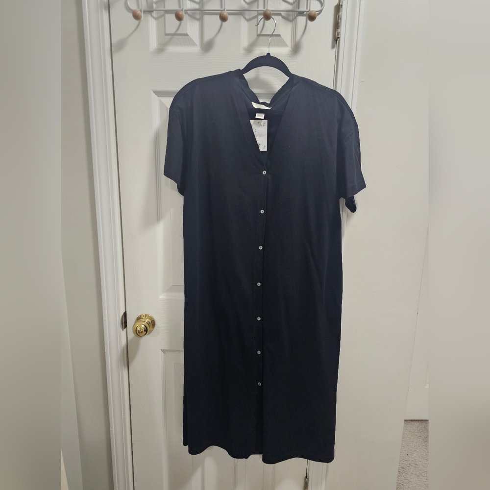 Black Button-Down Dress